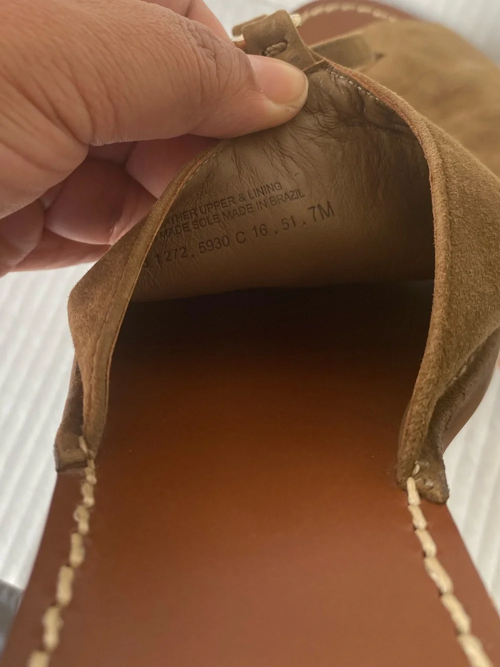 Tory Burch Tan Suede T‑Strap Open‑Toe Slingback Sandals with Gold Logo Accent
